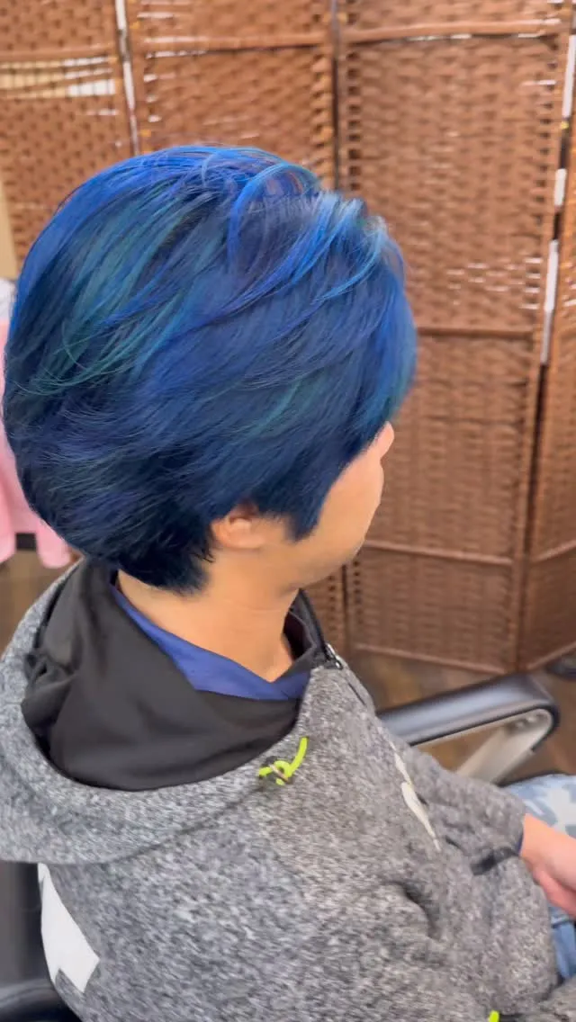 ブルー×エメラルドメッシュ💙